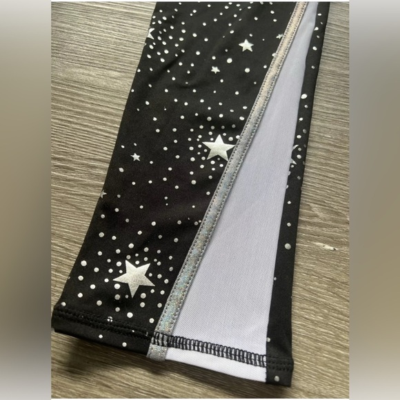 Girls Leggings Pants XL 14/16 Black Sparkles  More Than Magic - Picture 4 of 7